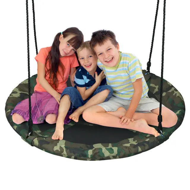 40" Flying Saucer Tree Swing Outdoor Play Set w/Adjustable Ropes Gift for Kids OP70581 1