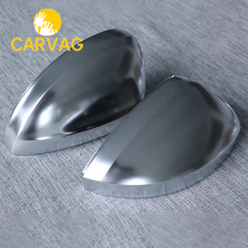 

For VW MQB Tiguan MK2 Matt Chrome Silver Mirror Cover Rear view Side Mirror Cap Housing