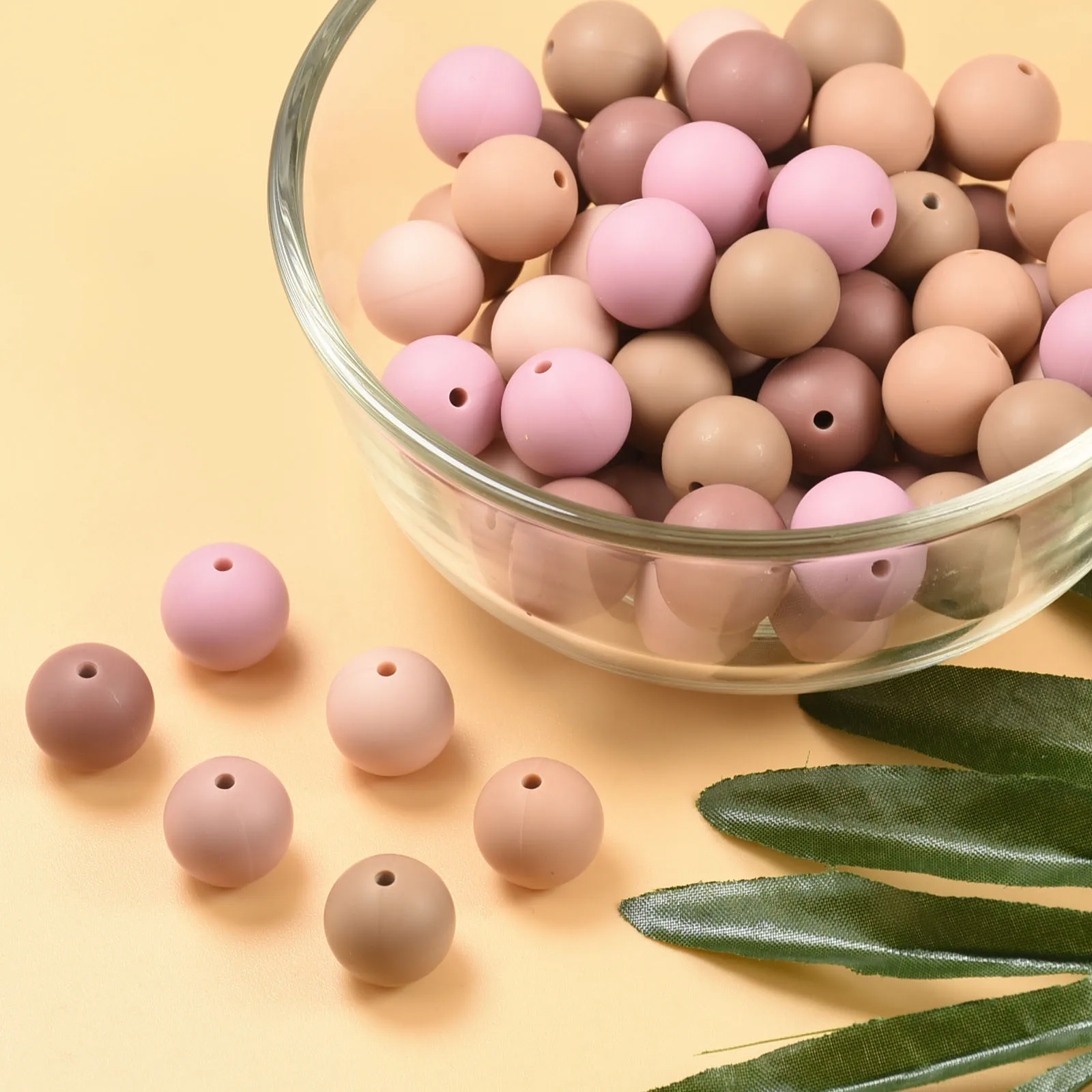 

500 шт. 15 мм круглые шарики, силиконовые бусины для прорезывания зубов, грызун «сделай сам» для ожерелья, жевательные бриллианты, мягкая текстура, силикон