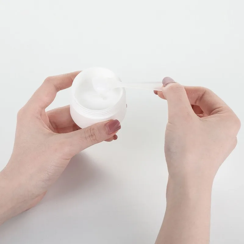 1 Pc Cream Jar Plastic Container Pot White Empty Matte Cosmetic Packaging Bottle Frosted Storage Box 4
