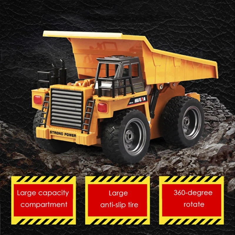 HUINA 1540 6CH 1/18 2,4G 40HMZ металл RC самосвал игрушки дистанционного управления