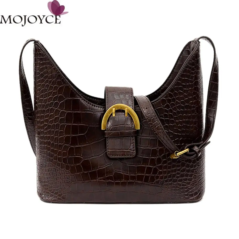 

Vintage PU Leather Crossbody Bag Classic Women Female Bucket Shoulder Messenger Business Daily Handbags