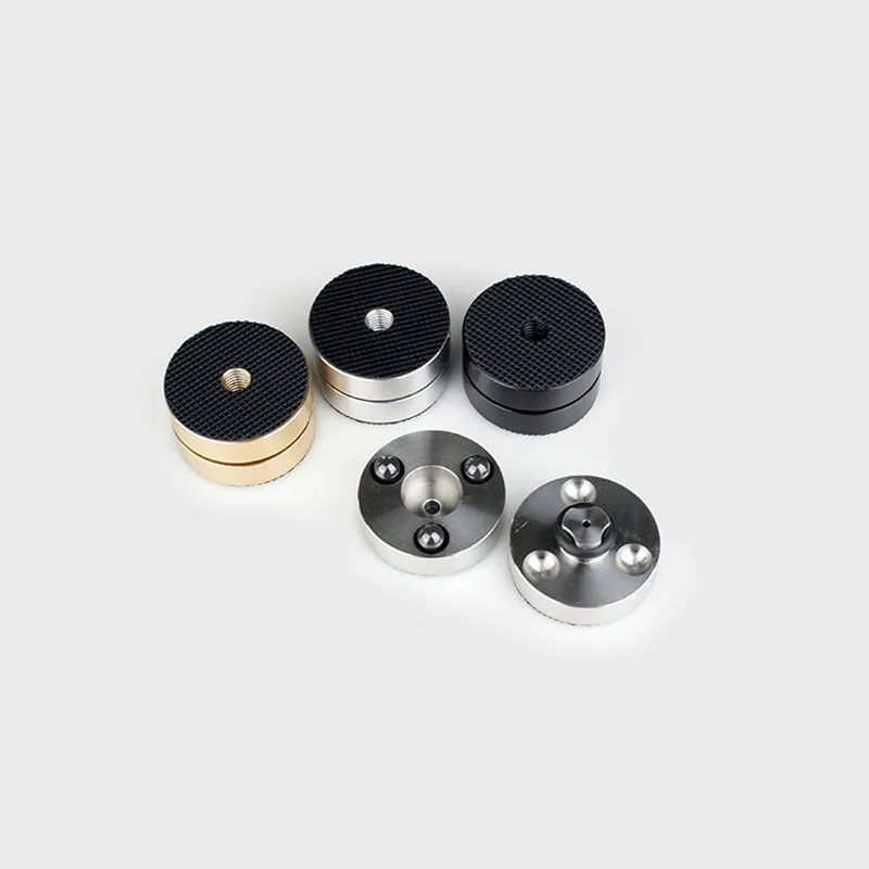 Alto-falante à Prova de Choque Alumínio Inoxidável Spike Pads Amplificador Bola Cerâmica Isolamento Suporte Pés 4 Pçs 39mm Aço - Image 3