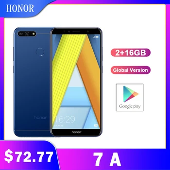 

Honor 7A 2GB 16GB Cellphone Snapdragon 430 Octa Core 13MP 5.7" 18:9 FullView Display Face Unlock الهاتف الخلوي Сотовый телефон