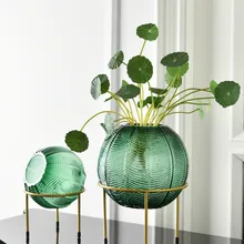 Нордическая креативная стеклянная круглая ваза прозрачная Гидропоника Цветочная композиция современная домашняя настольные украшения Свадебная ваза для цветов