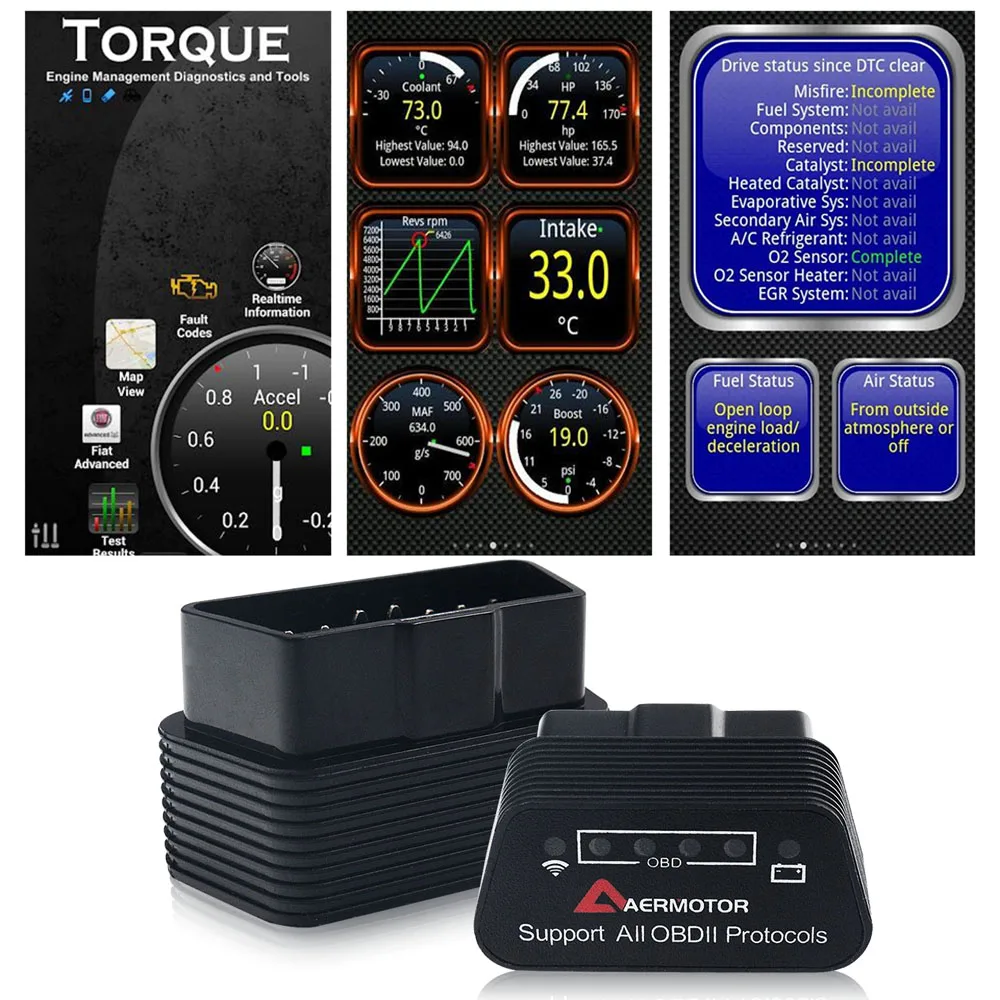 Wi Fi Bluetooth ELM327 OBD2 II V1.5 автомобильный диагностический инструмент сканер кода