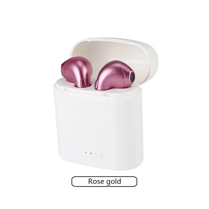 Rose gold I7s Tws беспроводные наушники бас для крана Bluetooth дропшиппинг управление снижение EarbudsNoise наушники стерео наушники - Цвет: Rose gold