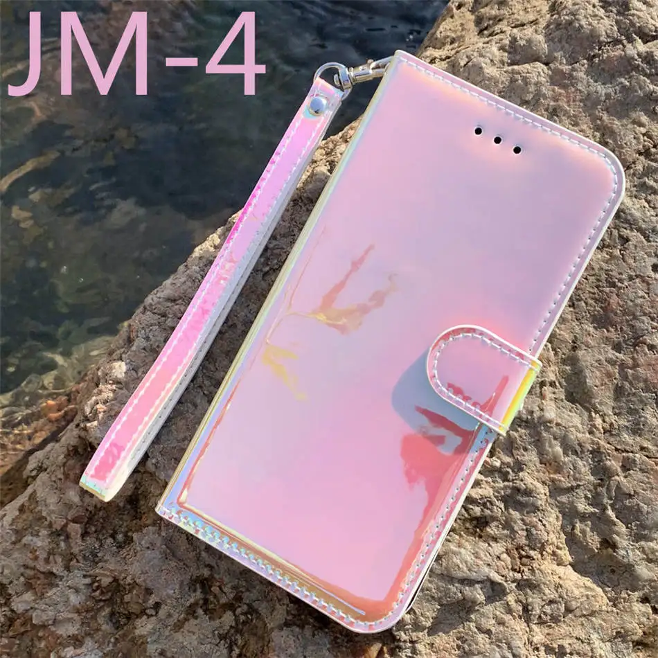 JM-4 Флип из искусственной кожи блестящий чехол для телефона Xiaomi mi A3 CC9E голографический чехол s mi 9T Pro Роскошный чехол-Кошелек Чехол-подставка вспышка на солнце - Цвет: JM-4
