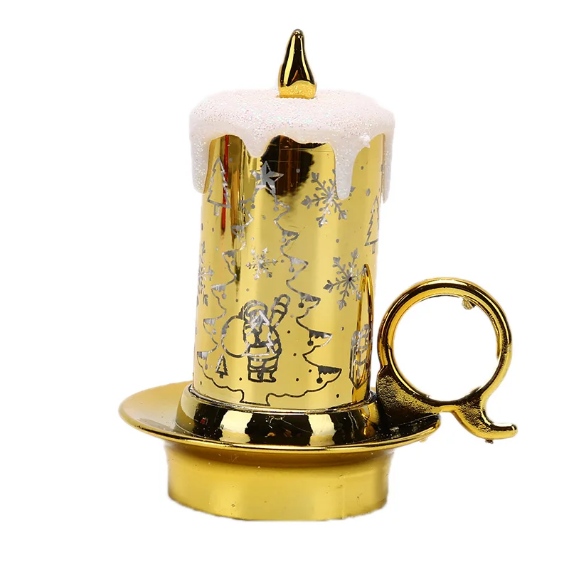 Christmas Table Flameless Party Decoration Flickering LED Electronic Candle Light Snowman Cute PVC Portable Night