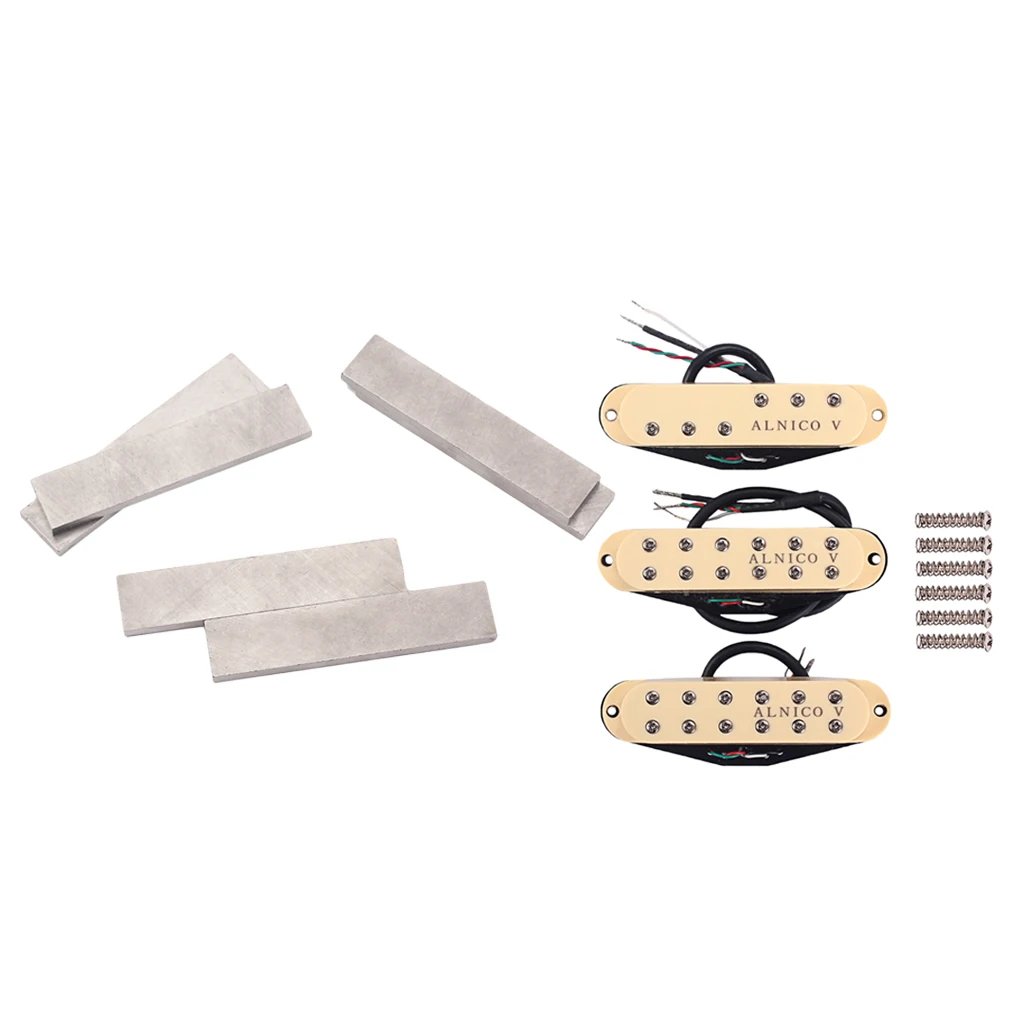 

3pcs Single Coil Humbucker Pickup+12pcs Pickup Bar Magnet Guitar Parts