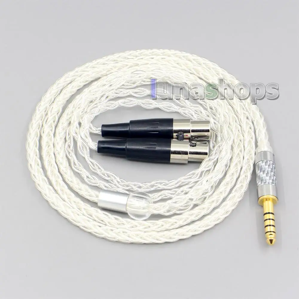 LN006452 99% чистого серебра 8 ядро 2 5 мм 4 3 XLR наушники кабель для Audeze LCD X XC 4z MX4 GX