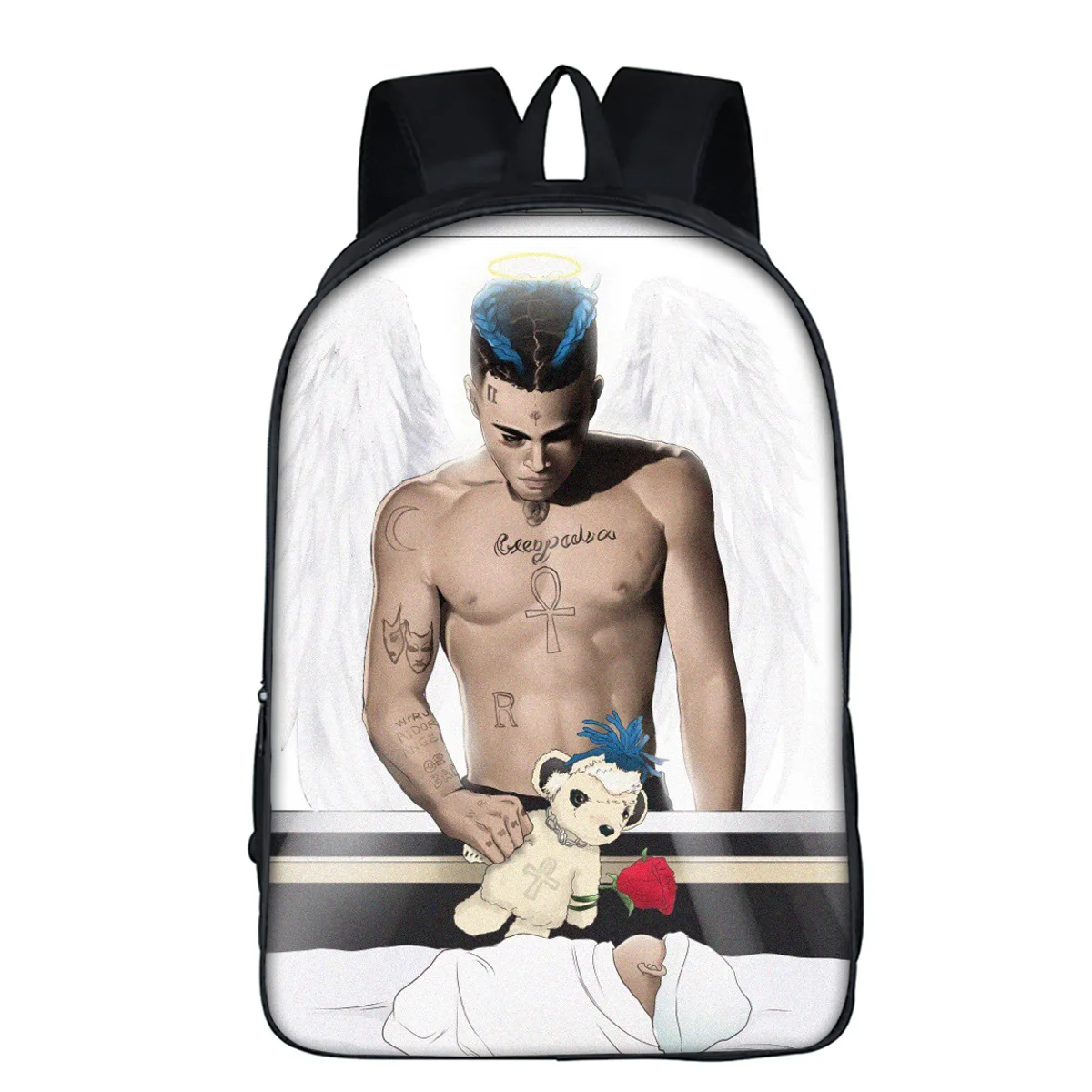 XXXTentacion 16 дюймов школьный рюкзак сумка корейский стиль дорожные сумки модные для девочек и мальчиков водонепроницаемый нейлон Escolar Mochila Feminina - Цвет: 161-ff-1218-6