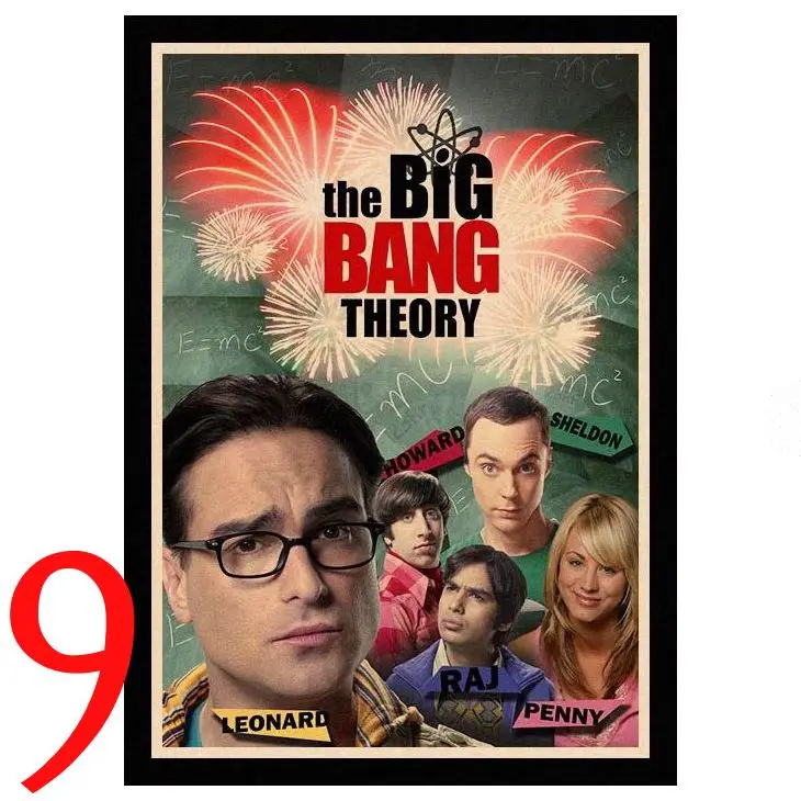 Серебристый Идеальный JLThe Big Bang Theory Young Sheldon винтажные Плакаты для дома/бара/гостиной Декор из крафт-бумаги высокого качества плакат HBA46 - Цвет: Серебристый