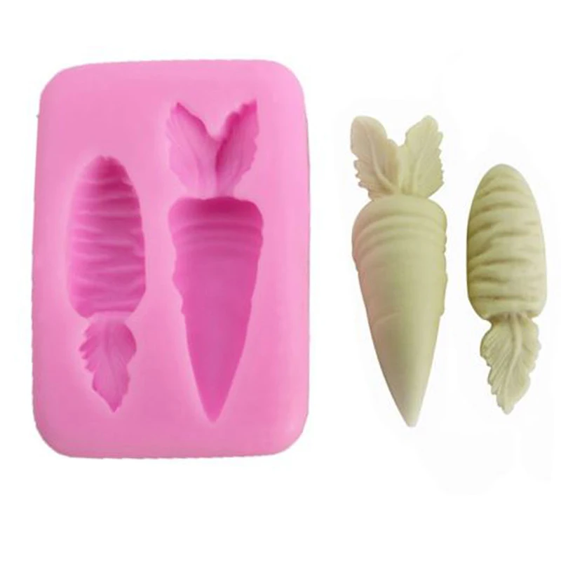 1 шт мини 3D морковь Еда Класс силиконовые формы Fondant (сахарная) пресс-форма для