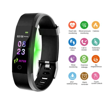 

Men Smart Bracelet Color Screen Sports Smart Band Heart Rate Monitor Women Fitness Tracker watch Smartband smart wristband