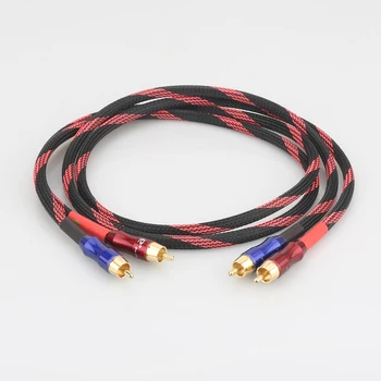 

Pair Audiocrast A53 +XW50 HI-End Pure copper RCA To RCA Audio Cable 2RCA Interconnect cable HIFI