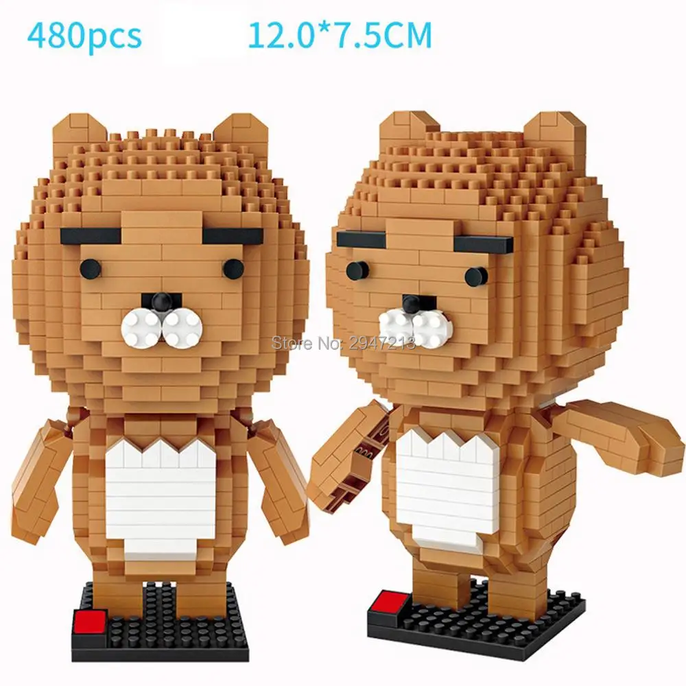 

hot LegoINGlys creators classic Cartoon Animals Ryan Small Lion figures mini Micro Diamond Block model nano bricks toys for gift