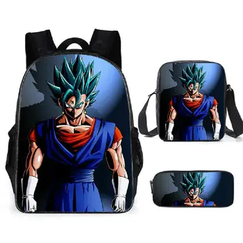 

Dragon Ball Cartoon Boys Girls Kids Personized Schoolbag 3pcs sets Customized Primary Student School Bag for Teenager Mochila