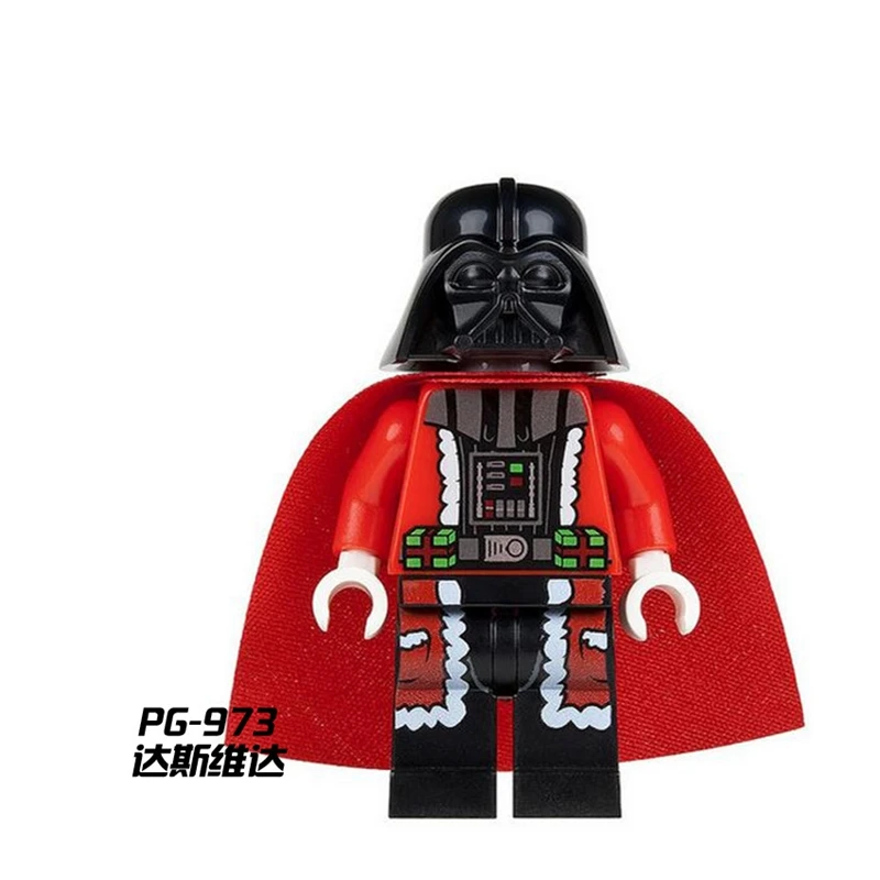 Зеленый Рождественские Подарки Звездные войны фигурки Набор Luke Leia Дарт Вейдер йода луч строительные блоки детские игрушки Санта-Клаус Новогодний подарок - Цвет: Зеленый