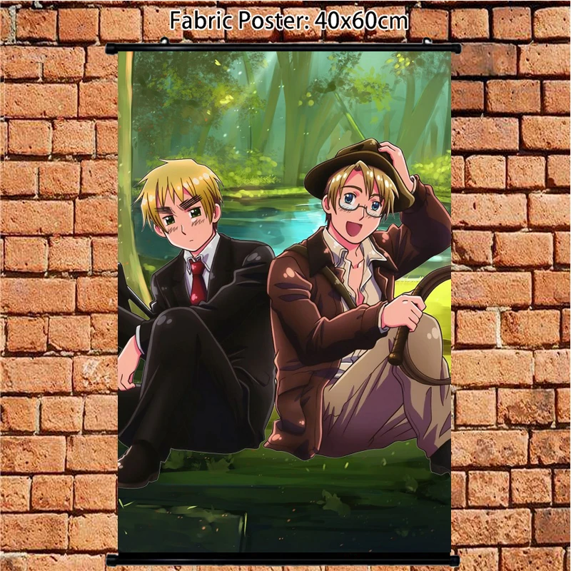 Аниме плакат Hetalia Axis Powers Великобритания Америка стена Свиток украшение для дома