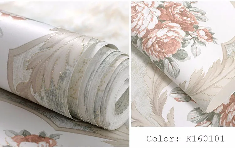 American Wallpaper Vintage Rustic Floral Wall Paper For Walls Non-woven Wallpapers For Living Room,bedroom Wallpaper 3d Flower