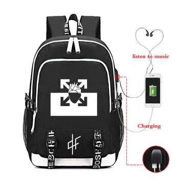 

Men's School Backpack PNL Printing 2020 for Kpop Fashion Mens Laptop Travel Bag Teenage Boys School Bag Usb Charging Backbag