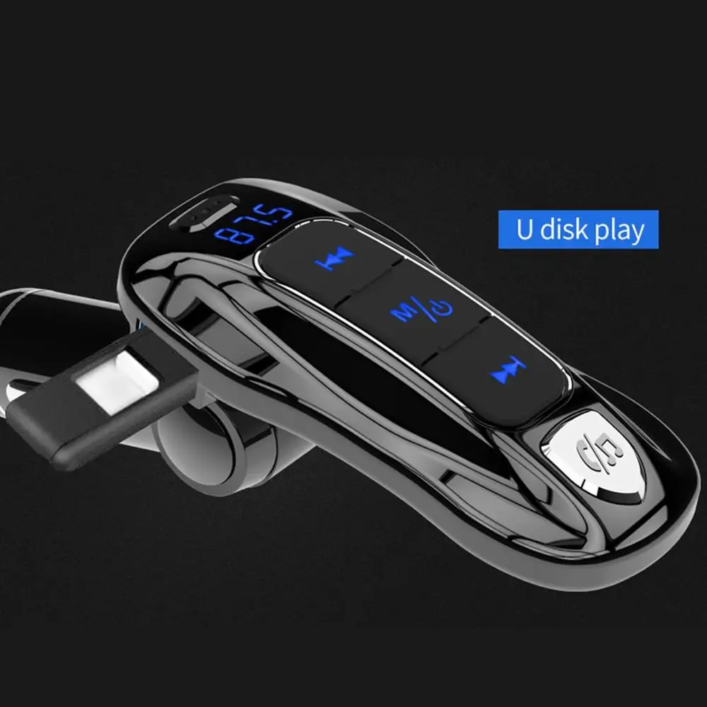 BC55 18 Вт PD 3,0 QC 3,0 Быстрая зарядка USB зарядное устройство беспроводной 5,0 Hands-free автомобильный комплект беспроводной fm-передатчик модулятор