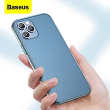 Baseus Luxus Telefon Fall Für iPhone 12 Pro Max Mini Dünne Stoßfest Matt Klasse Zurück Abdeckung Für iPhone 12Pro Max 12Mini Fundas