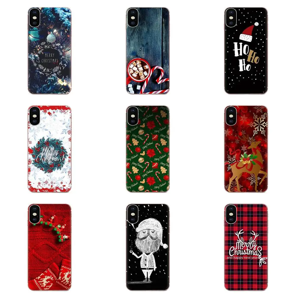 Merry Christmas Printing Drawing For Sony Xperia Z Z1 Z2 Z3 Z4 Z5 compact Mini M2 M4 M5 T3 E3 E5 XA XA1 XZ Premium Soft Call Box | Мобильные