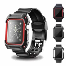Чехол-ремешок для apple watch band apple watch 5 4 3 band iwatch 42 мм/38 мм 44 мм 40 мм защитный чехол correa pulseira
