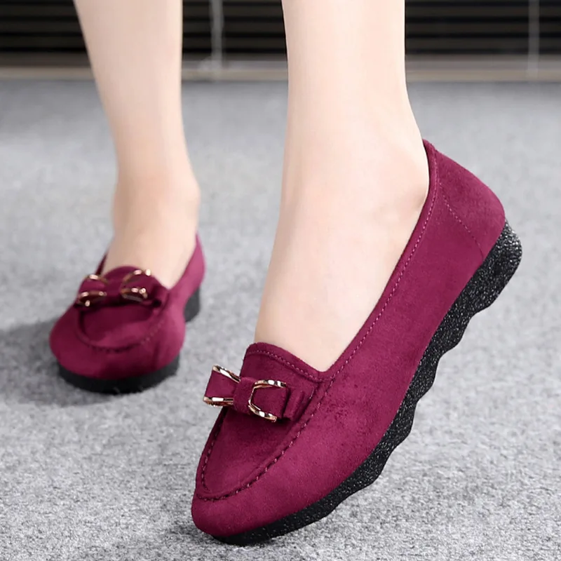 

Middle-aged Women's Mom Flat Heel Old Beijing Cloth Shoes Foot Covering Versatile Lazy Shoes Casual WOMEN'S Flat Shoes Autumn