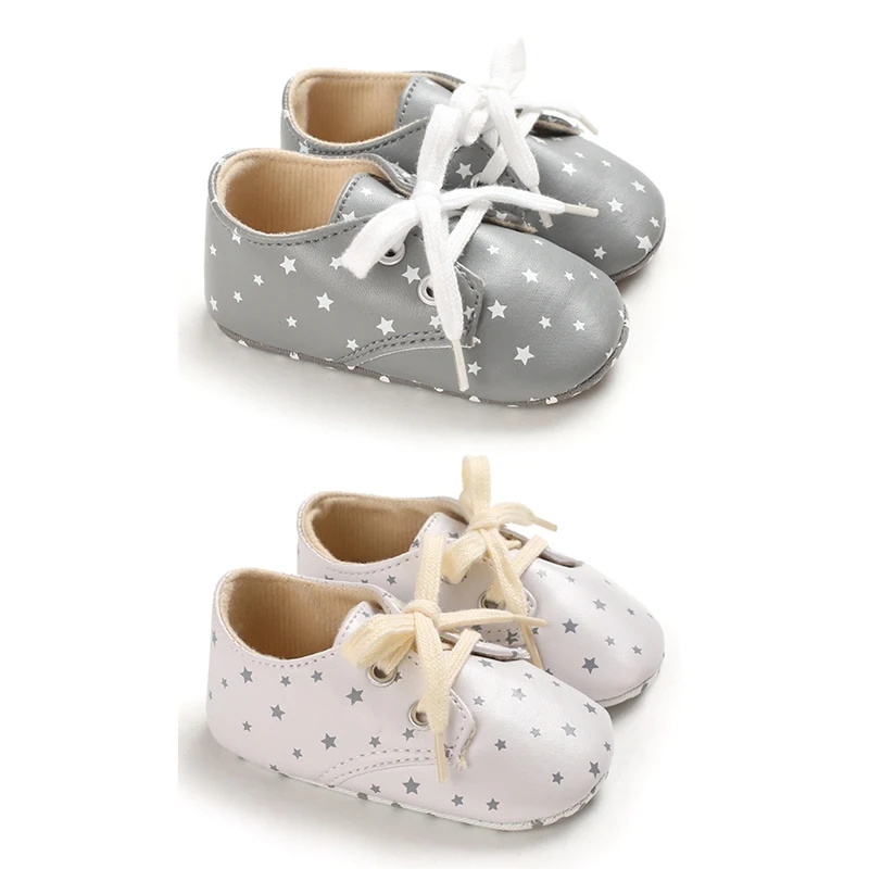 Baby Shoes Children Footwear Anti-Slip Prewalker Newborn Shoes First Walkers Crib Star Print Sneaker Toddler Shoes