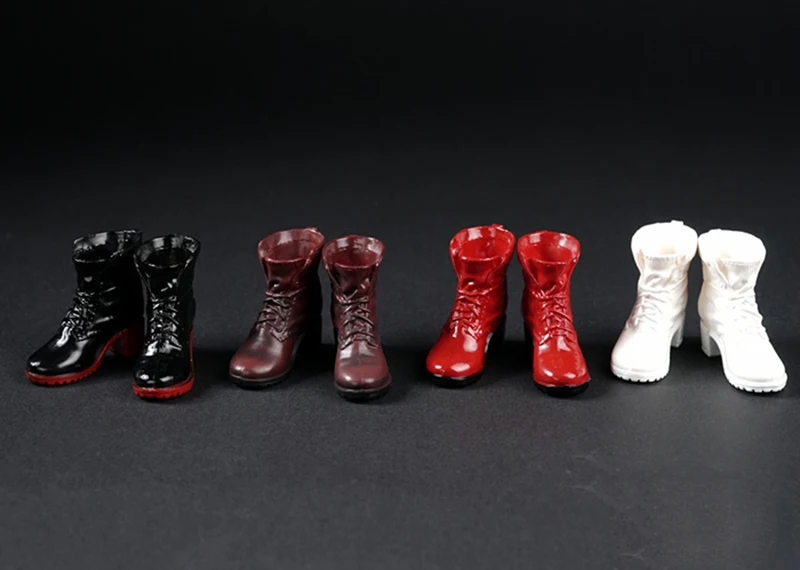 

1/6 Scale Female Solider Figure Accessory High Heel Boots Shoes with Full Set inside Model for 12 '' Woman Action Figure Doll