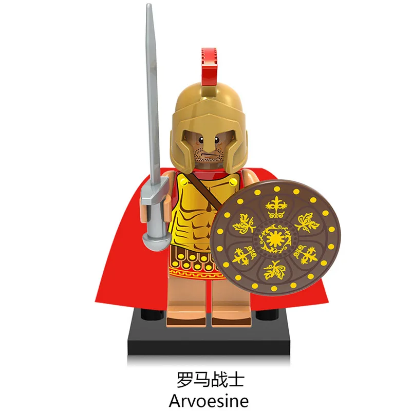 Roman Soldier Series Commander Elf Hunter Model Assembling Bricks Building Blocks Kit DIY Education Christmas Gift