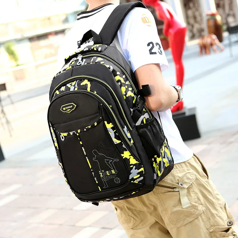 

Korean-style MEN'S Backpack Large Capacity Zipper Backpack Nylon Traveling Bag Schoolbag a Generation of Fat