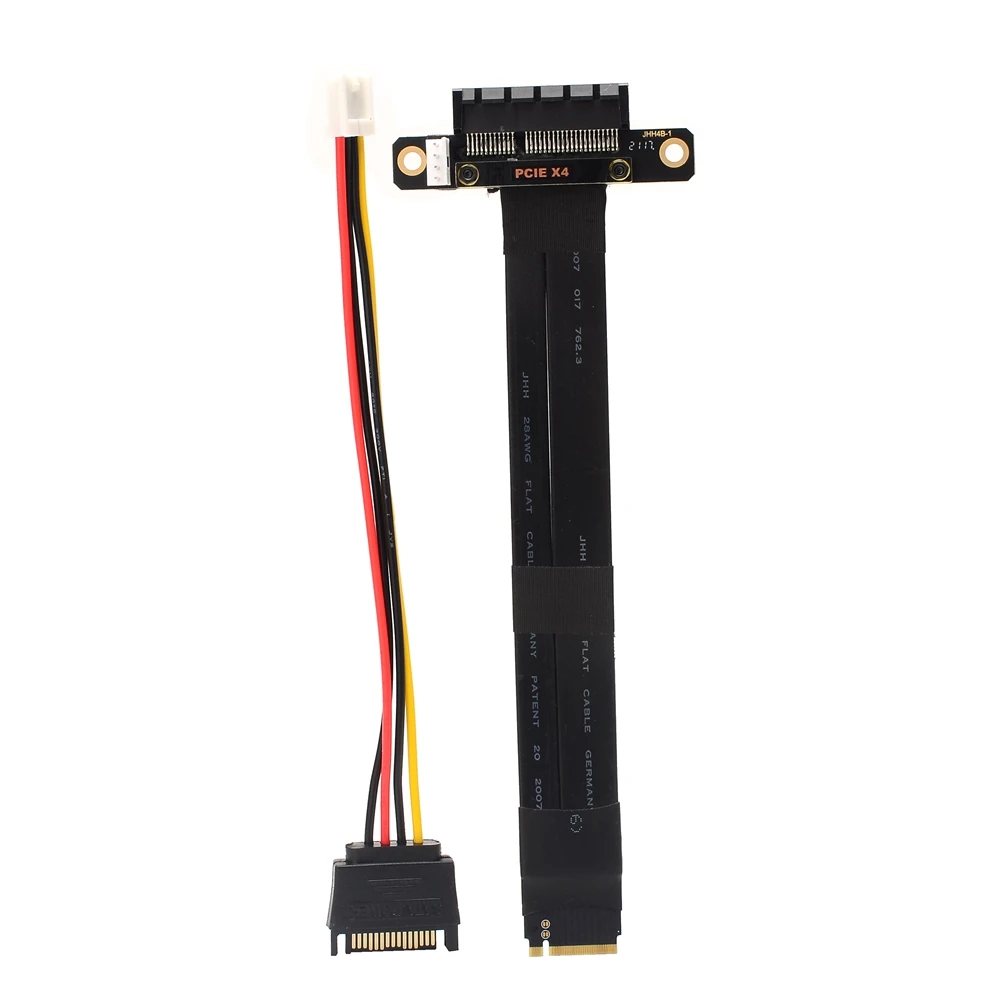 Jumper Adaptador Extender Pci Express x4 M.2 Nvme Pcie x4 m2 Placas de Vídeo Gráfica Gpu Pcie x4 Ssd Ram Lan - Imagem 2