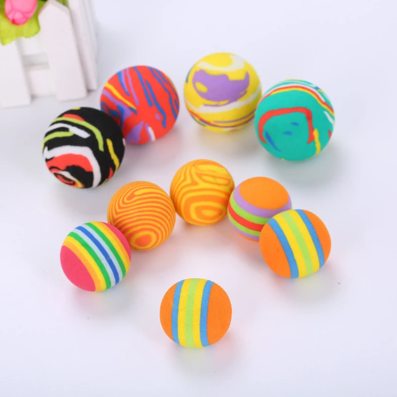 Hot!!! Self-excited Cat Toy Ball Foam Ball Pet Toy Cat Multicolor Ball Interactive Fun Color EVA Ball Color Random Pet Products
