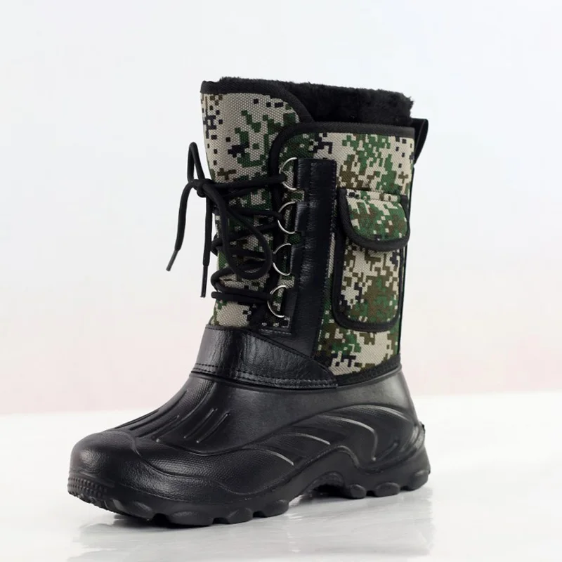 Зимние теплые нескользящие легкие новые мужские ботинки; botas hombre; водонепроницаемые зимние ботинки; chaussure homme; обувь для рыбалки; лыжные ботинки - Цвет: 2