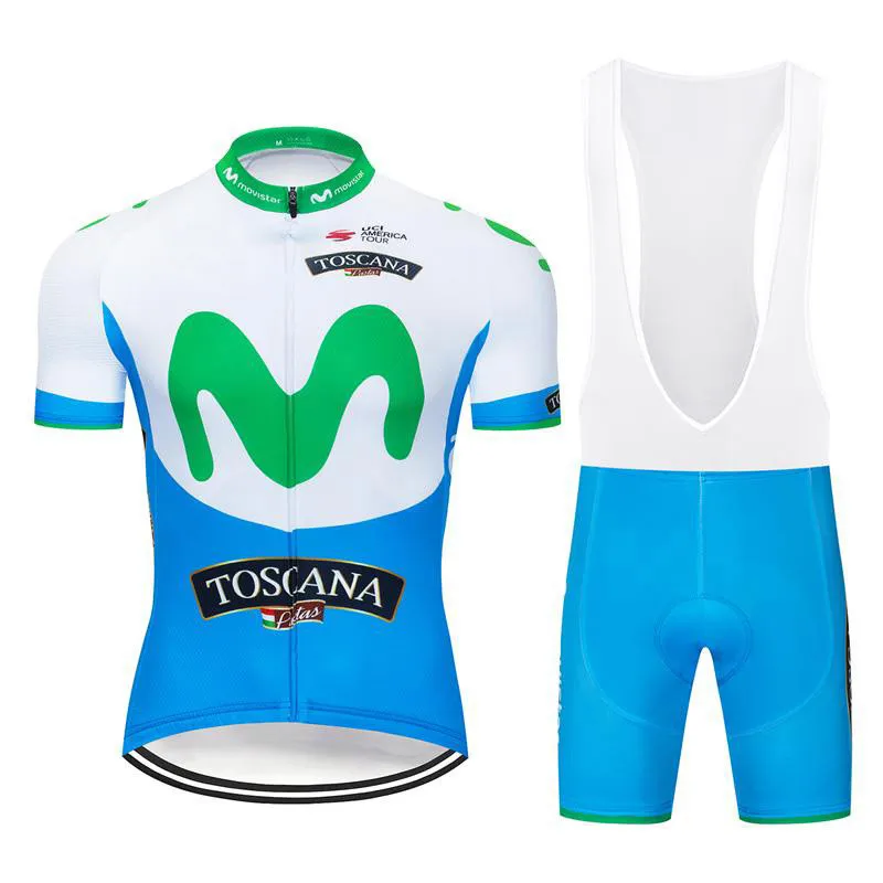 Movistar велосипедные майки набор одежды Ropa Ciclismo с коротким рукавом мужские летние MTB велосипедная одежда - Цвет: 3