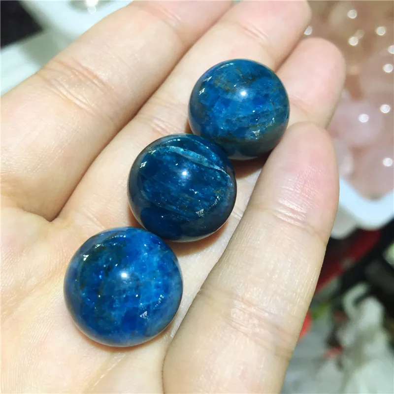 Натуральный Синий Апатит камни камень, кристалл, кварц минеральная сфера шар Рэйки, лечение чакры украшения дома ремесла