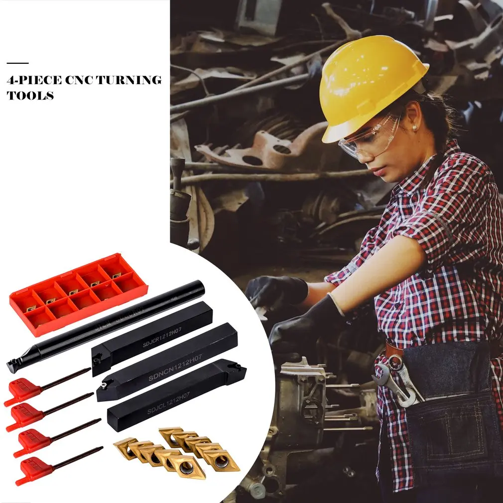 Набор инструментов для токарного станка 10 твердосплавных вставных лезвий 4