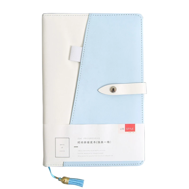 Notebooks Office School Personal Agenda Organizer Diary Planner Stationery Notepad - Цвет: White blue