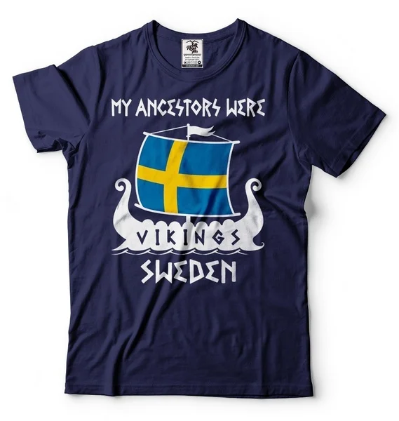 Футболка Sweden шведская Viking Heritage футболка предков с викингами | Мужская одежда