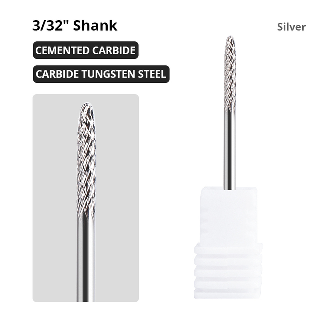 Dmoley Tungsten Carbide Nail Drill Bit Milling Cutter For Manicure Pedicure Nail Files Buffer Nail Art Equipment Accessory Tools