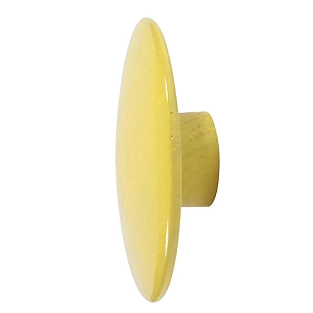 Yellow L Однотонные деревянные вешалки в горошек, красочные Крючки для пальто, настенная вешалка для ключей, вешалка для одежды, пальто, аксессуары для дома - Цвет: Yellow L