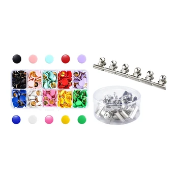 

HOT-300 Pcs 10 X 10Mm Map Thumb Tacks Office Push Pins & 20 Pcs 30 X 31Mm Push Pins Clips Tacks Clips
