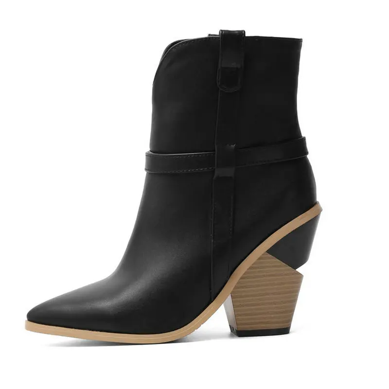

Boots Women Ankle Boots High Heeled Casual Shoes Woman Euro Style Platform Short Boots Big Size 41 42 43