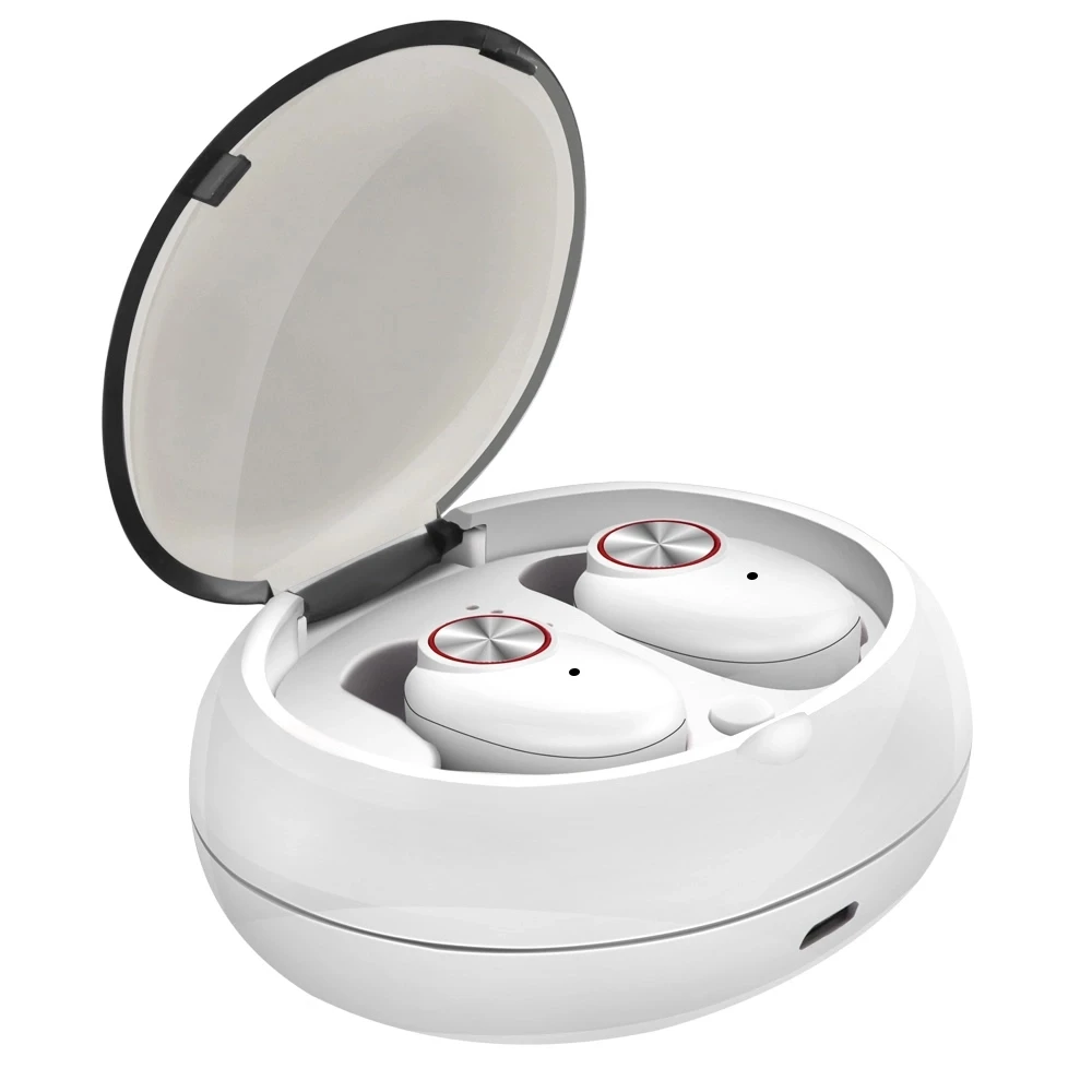 Новинка V5 TWS наушники водонепроницаемые Bluetooth 5,0 гарнитура Мини TWS водонепроницаемые беспроводные наушники-вкладыши спортивные стерео наушники вкладыши - Цвет: Белый