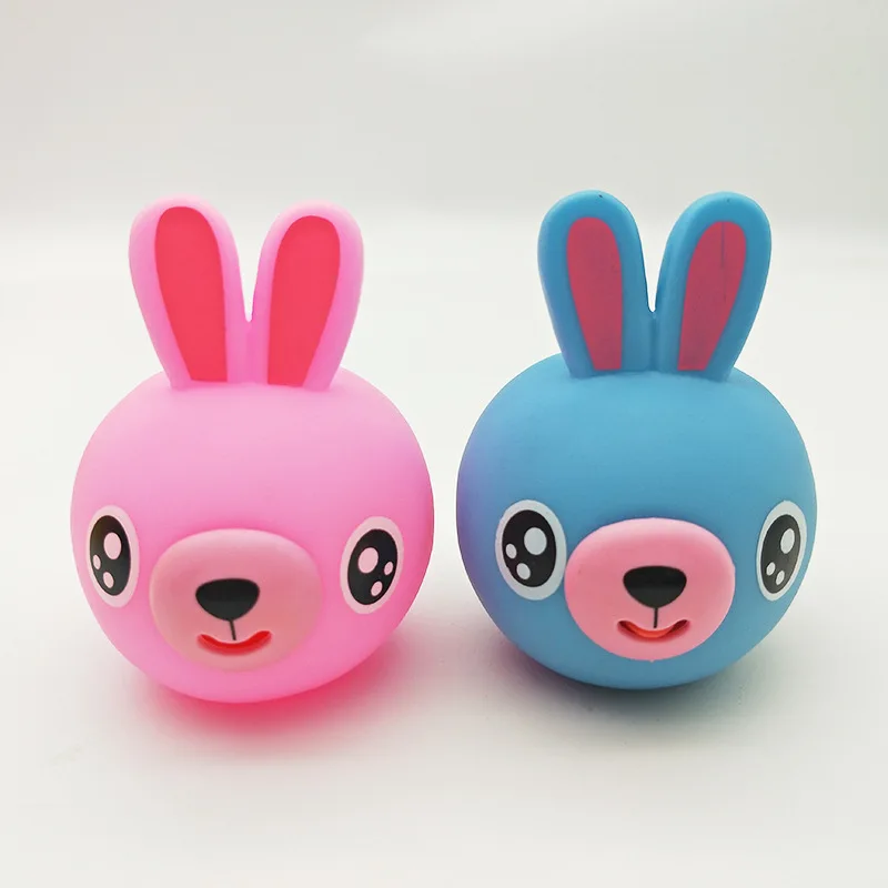 small size Tongue Voice Squeeze Decompression Novelty Vent Vocal Toys Rabbit Pig Tiger Puppy Squishy Anti-Stress Dolls J0407