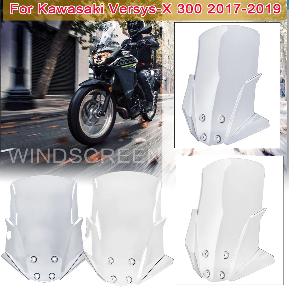 Ветровое стекло Pare-brise для Kawasaki Versys X-300 VERSYS-X 300 мотоцикл ветровое стекло Дым Прозрачный ветер дефлекторы крышка VERSYS X300